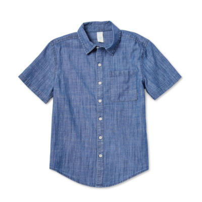 Thereabouts Little & Big Boys Short Sleeve Button-Down Shirt