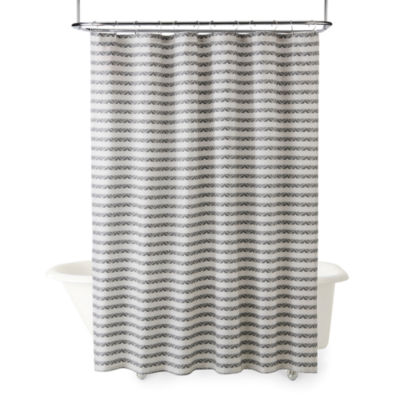 Loom + Forge Textured Stripe Shower Curtain