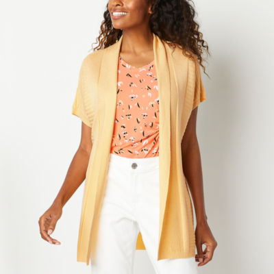 Short sleeve shop open front cardigan