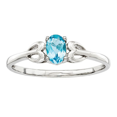 Womens Genuine Blue Topaz Sterling Silver Delicate Cocktail Ring - JCPenney