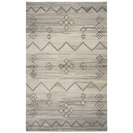 Rizzy Home Suffolk Collection Danielle Pattern Rectangular Rugs, One Size, Gray