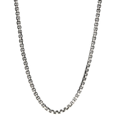 Stainless Steel Inch Solid Box Chain Necklace