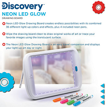 DISCOVERY KIDS DRAWING Easel with Markers ~ Neon Glow ~ Create