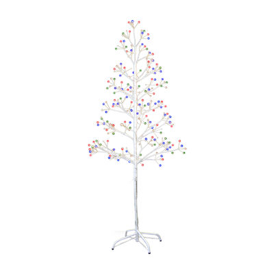 Kurt Adler 5-Foot White Birch Twig Tree with Multi-Color 8-Function Lights