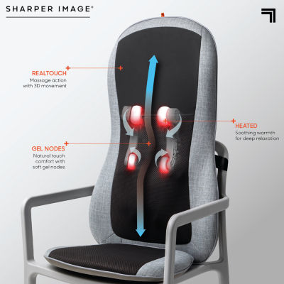 Sharper Image Smartsense Shiatsu Realtouch Chair Pad with Heat Massager