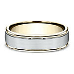 6MM 10K Two Tone Gold Wedding Band
