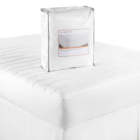 Liz Claiborne Cotton Comfort Mattress Pad, One Size, White