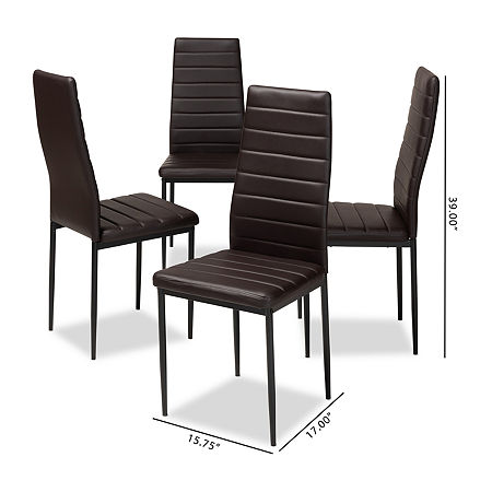 Armand 4-pc. Dining Chair, One Size, Brown