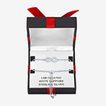 Limited Time Special! Lab Created White Sapphire Sterling Silver Infinity Bolo Bracelet