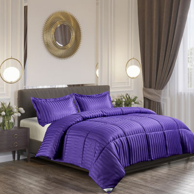 Kathy Ireland Purple Midweight Down Alternative Comforter