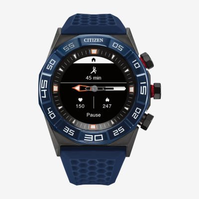 Citizen CZ Smart Heart Rate Hybrid Smartwatch 44mm Silicone Strap Watch