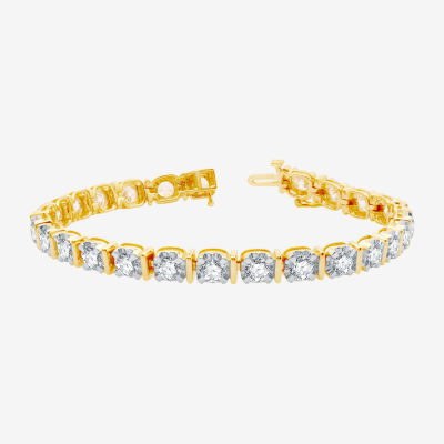 8 Ct.T.W. Natural Diamond 10K Gold 7.5 Inch Tennis Bracelet