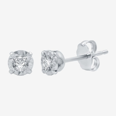 1/8 CT. T.W. Diamond Stud Earrings 10K White Gold