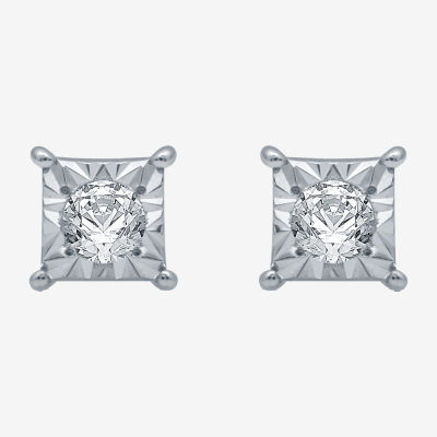 1/6 CT. T.W. Mined White Diamond 5.6mm Stud Earrings