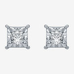 1/6 CT. T.W. Genuine White Diamond Sterling Silver 5.3mm Stud Earrings