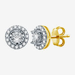 5/8 CT. T.W. Genuine White Diamond 10K Gold 8mm Stud Earrings