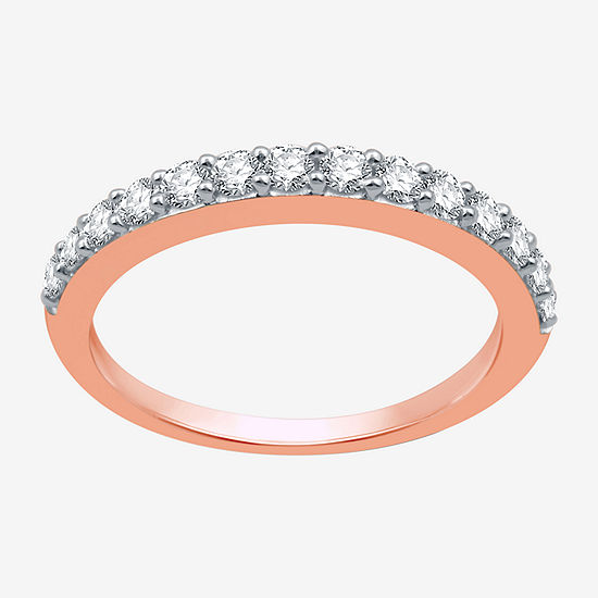 Classic Collection 2MM 1/2 CT. T.W. Genuine White Diamond 10K Rose Gold Wedding Band