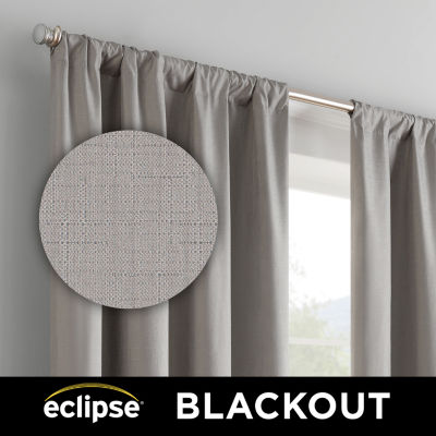 Eclipse Kendall Kids Thermaback Energy Saving Blackout Rod Pocket Single Curtain Panel