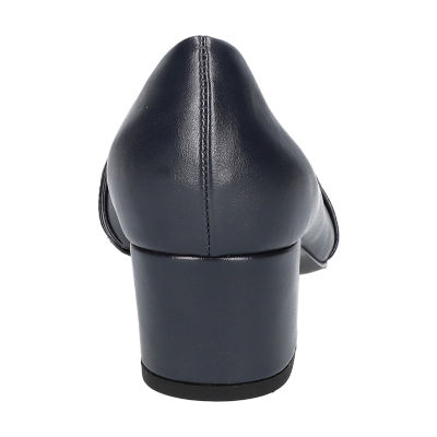 Easy Street Millie Womens Pointed Closed Toe Block Heel Pumps