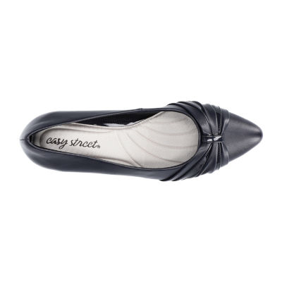 Easy Street Millie Womens Pointed Closed Toe Block Heel Pumps