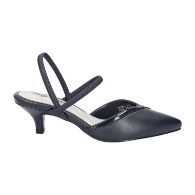 Easy Street Unna Womens Round Kitten Heel Pumps
