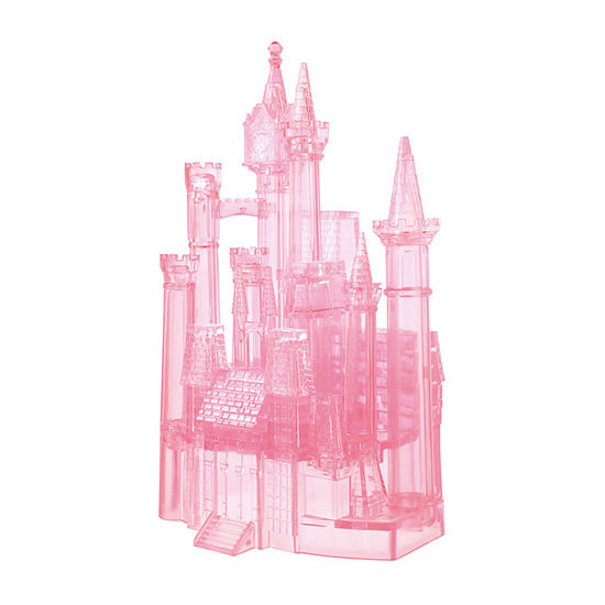 Bepuzzled 3d Crystal Puzzle - Disney Cinderella'S Castle (Pink): 71 Pcs