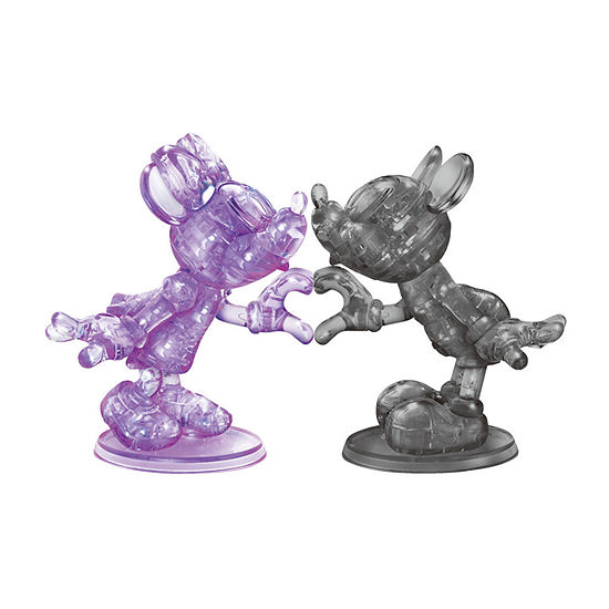 Bepuzzled 3d Crystal Puzzle - Disney Minnie & Mickey (Black/Purple): 68 Pcs