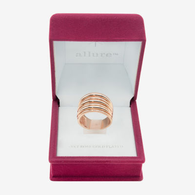 Sparkle Allure Faux Stacked 18K Rose Gold Over Brass Band