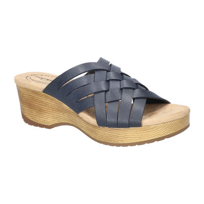 Easy Works By Easy Street Womens Rosanna Wedge Sandals - JCPenney