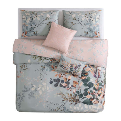 Bebejan Peach Leaves 5-pc. Midweight Reversible Comforter Set