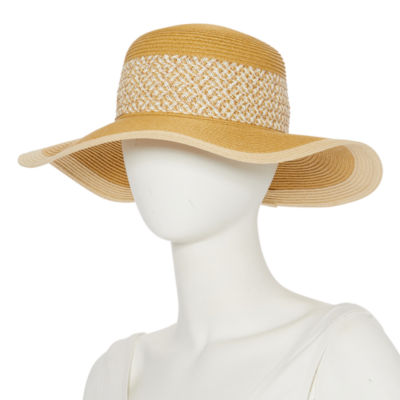 Liz Claiborne Multi Weave Straw Womens Floppy Hat