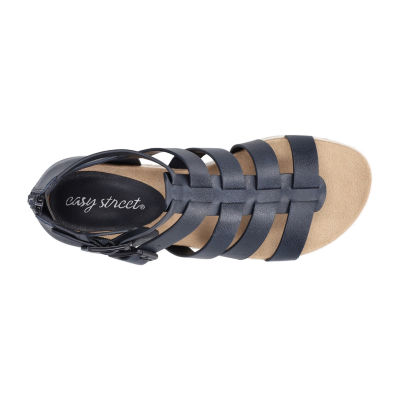 Easy Street Womens Simone Wedge Sandals