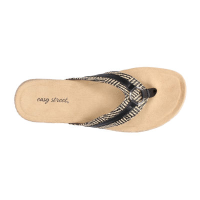 Easy Street Womens Starling Flat Sandals