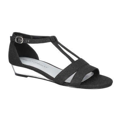 Alora Wedge Thing Sandal - Black