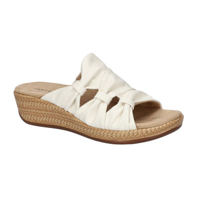 Easy Street Womens Bertina Wedge Sandals