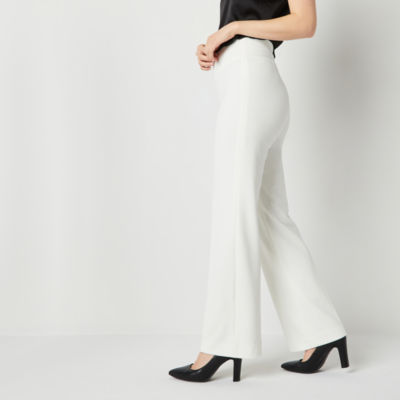 EP Modern by Evan-Picone Womens Mid Rise Wide Leg Pull-On Pants