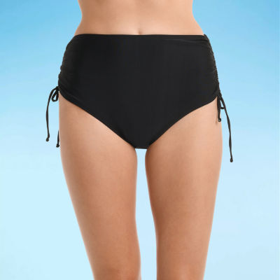 Sonnet Shores Womens Boyshort Bikini Swimsuit Bottom, Color: Black