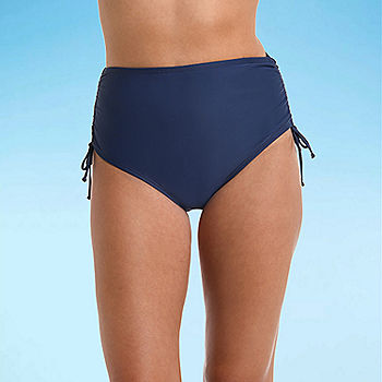 Juniors' Side-Tie High Leg Scoop Bikini Bottom -Xhilaration