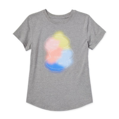 Xersion Little & Big Girls Crew Neck Short Sleeve Graphic T-Shirt