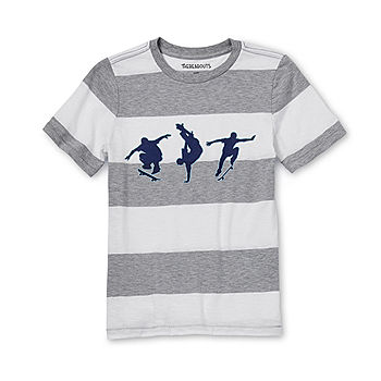 Thereabouts Little & Big Boys 4 Pack Crew Neck Short Sleeve T-Shirt