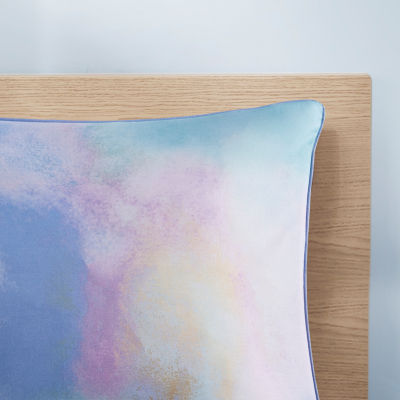Intelligent Design Karissa Watercolor Duvet Cover Set with decorative pillow