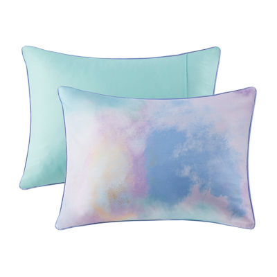 Intelligent Design Karissa Watercolor Duvet Cover Set with decorative pillow