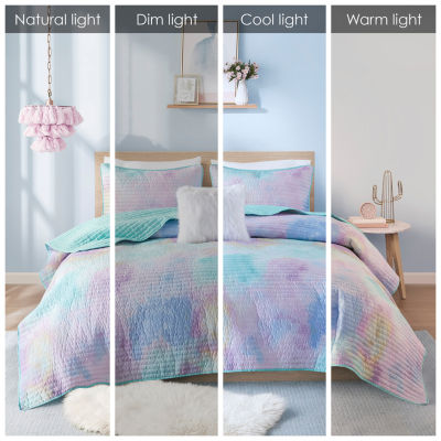 Intelligent Design Karissa Tie Dye Hypoallergenic Quilt Set