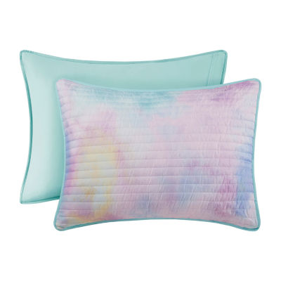 Intelligent Design Karissa Tie Dye Hypoallergenic Quilt Set with decorative pillow