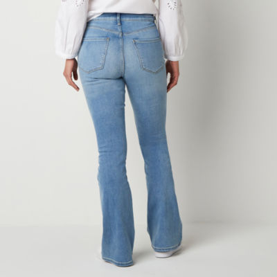 a.n.a Womens High Rise Flare Leg Jean