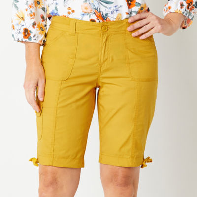 Womens yellow bermuda on sale shorts