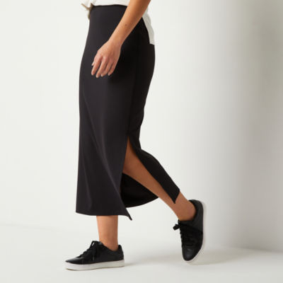 Stylus Womens Mid Rise Midi A-Line Skirt