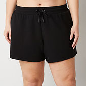 NEW JCP XERSION Quick-Dry Layered Running Shorts Fuchsia L Plus 14.5 16.5  girls