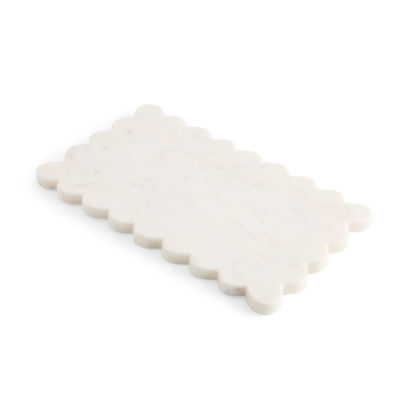Layerings Scalloped Marble Serve Board