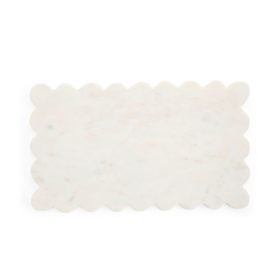 Layerings Scalloped Marble Serve Board